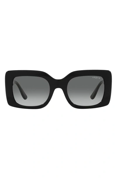 Shop Vogue 52mm Gradient Rectangular Sunglasses In Black