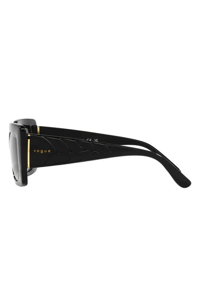 Shop Vogue 52mm Gradient Rectangular Sunglasses In Black