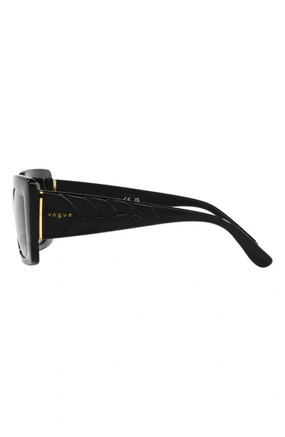 Vogue 52mm Gradient Rectangular Sunglasses In Black
