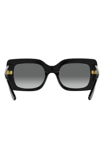 Vogue 52mm Gradient Rectangular Sunglasses In Black