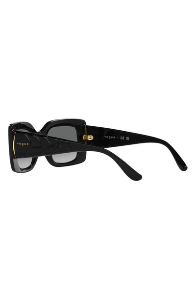Vogue 52mm Gradient Rectangular Sunglasses In Black