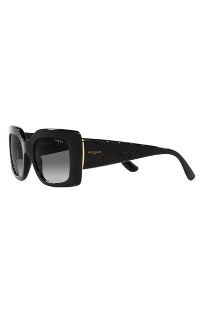 Vogue 52mm Gradient Rectangular Sunglasses In Black