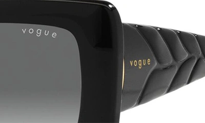 Vogue 52mm Gradient Rectangular Sunglasses In Black
