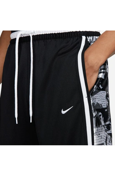 Shop Nike Dna Dri-fit Mesh Shorts In Black/ Black/ White