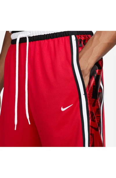 Shop Nike Dna Dri-fit Mesh Shorts In University Red/ Black/ White