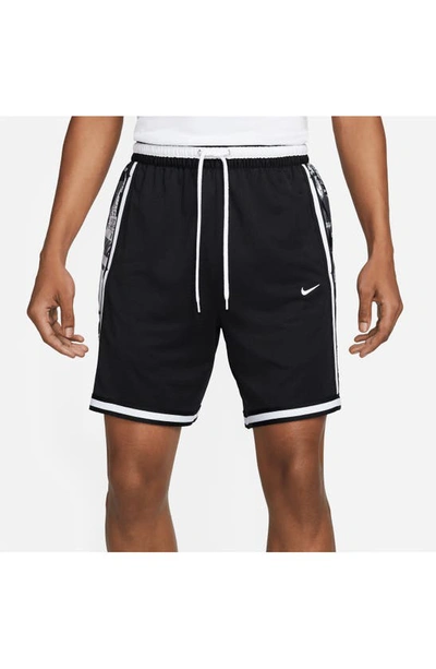 Shop Nike Dna Dri-fit Mesh Shorts In Black/ Black/ White