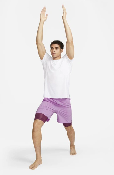 Shop Nike Dri-fit Unlimited 2-in-1 Versatile Shorts In Fuchsia/rosewood/black/fuchsia