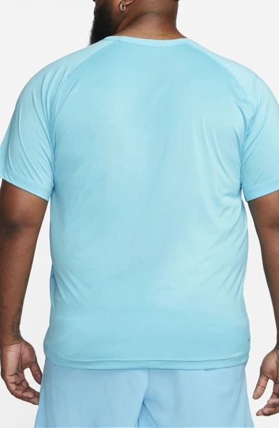Shop Nike Dri-fit Ready Training T-shirt In Baltic Blue/ Black