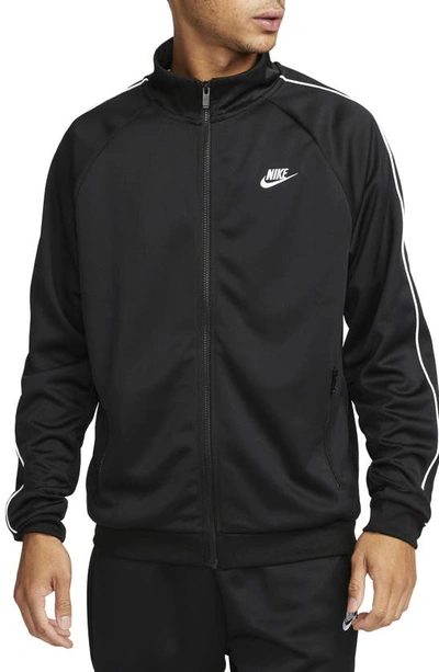 Shop Nike Sporstwear Club Jacket In Black/ White