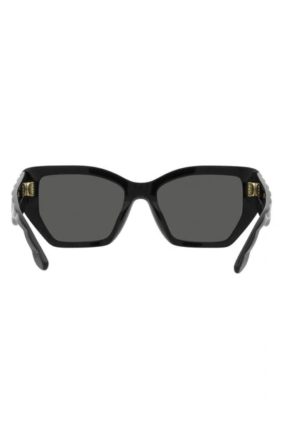 Shop Tory Burch 53mm Rectangular Sunglasses In Black