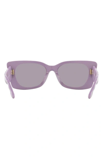 Shop Tory Burch 52mm Irregular Sunglasses In Lavender