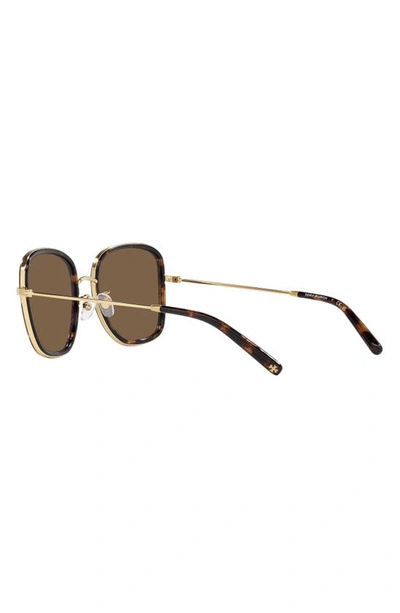Shop Tory Burch 53mm Square Sunglasses In Dk Tort