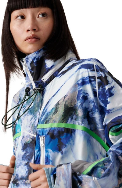 Shop Adidas By Stella Mccartney Truenature Packable Jacket In White/ Multicolor/ Dove Grey