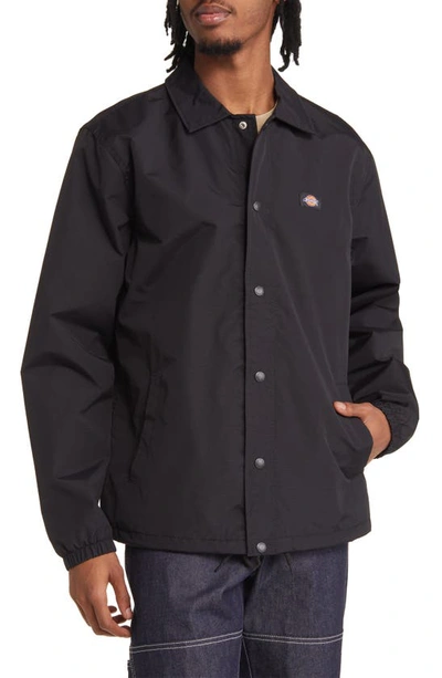 Dickies Oakport Coach Nylon Jacket In Black