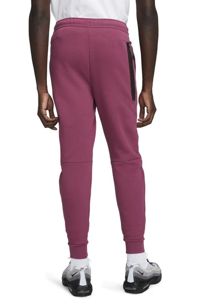 Shop Nike Tech Fleece Jogger Sweatpants In Rosewood/ Black