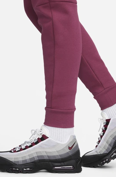 Shop Nike Tech Fleece Jogger Sweatpants In Rosewood/ Black