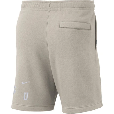 Shop Nike Cream Michigan State Spartans Fleece Shorts