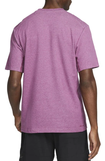 Shop Nike Primary Training Dri-fit Short Sleeve T-shirt In Rosewood/ Heather/ Rosewood