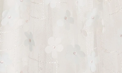 Shop Popatu Kids' 3d Floral Appliqué Tulle Dress In Ivory