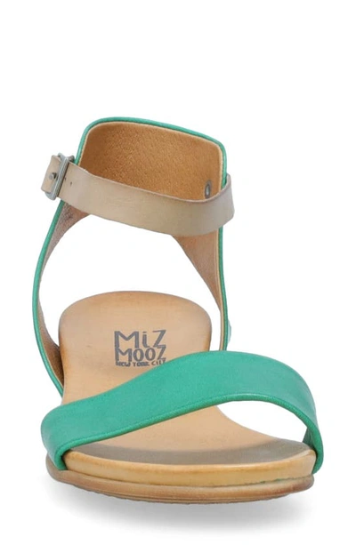 Shop Miz Mooz Alanis Flat Sandal In Emerald