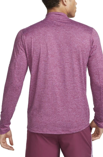 Shop Nike Dri-fit Element Half Zip Running Pullover In Rosewood/ Rush Fuchsia