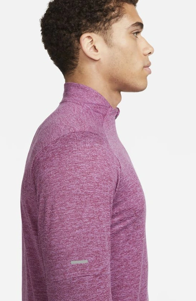 Nike Dri-fit Element Half Zip Running Pullover In Rosewood/ Rush Fuchsia