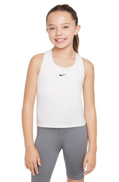 Shop Nike Kids' Dri-fit Sports Bra Tank In White/ Black