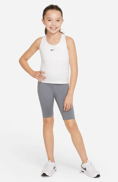 Shop Nike Kids' Dri-fit Sports Bra Tank In White/ Black