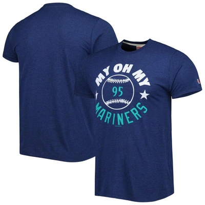 Shop Homage Navy Seattle Mariners Hyper Local Tri-blend T-shirt