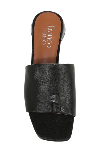 Franco Sarto Loran Stacked Heel Slide Dress Sandals In Black