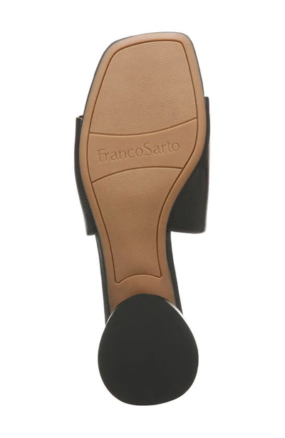 Franco Sarto Loran Stacked Heel Slide Dress Sandals In Black