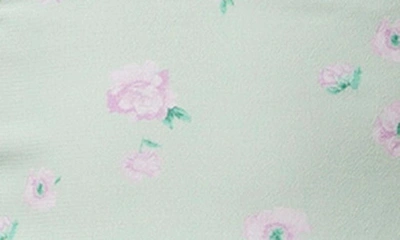 Wayf Floral Corset Tiered Dress In Sage Ditsy