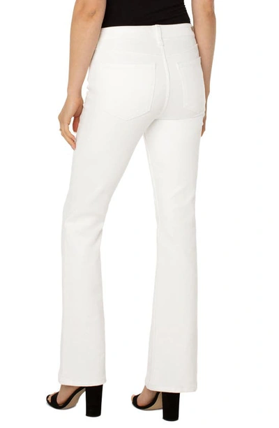 Shop Liverpool Los Angeles Lucy Mid Rise Bootcut Jeans In Bone White