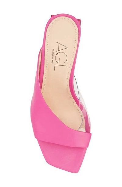Shop Agl Attilio Giusti Leombruni Angie Slide Heeled Sandal In Flamingo