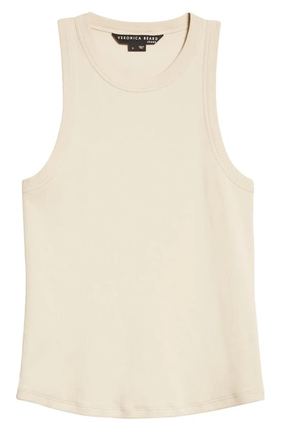 Veronica Beard Jordyn Cotton Jersey Tank Top In Limestone