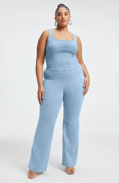 Good American Square Neck Corset Top In Indigo376 | ModeSens