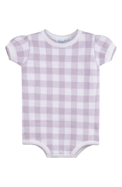 Shop Feltman Brothers Gingham Cotton Romper In Lilac