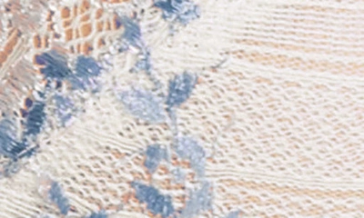 Shop Wacoal Embrace Lace Underwire Bra In Pastel Parchment/ Blue Multi