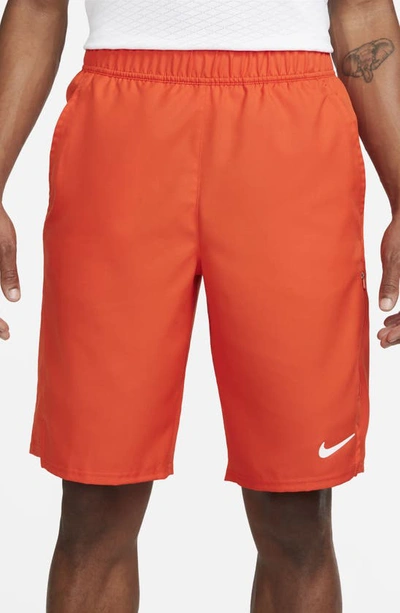 Shop Nike Court Dri-fit Victory Tennis Shorts In Picante Red/ Black/ White