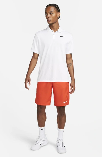 Shop Nike Court Dri-fit Victory Tennis Shorts In Picante Red/ Black/ White