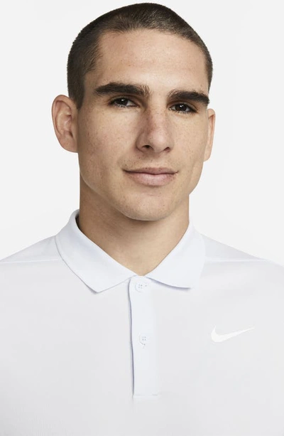 Shop Nike Court Dri-fit Tennis Polo In Football Grey/ White