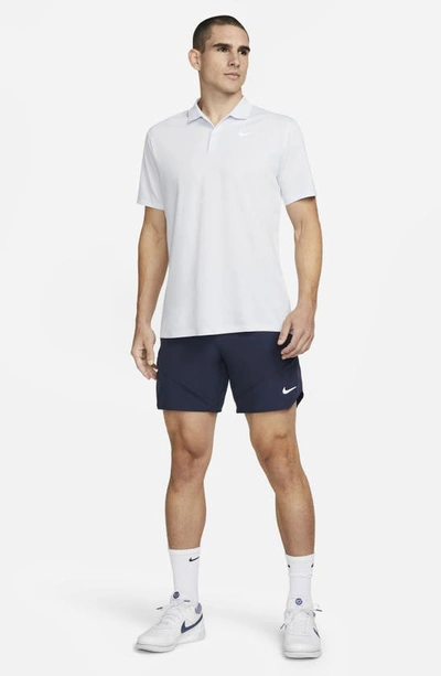 Shop Nike Court Dri-fit Tennis Polo In Football Grey/ White