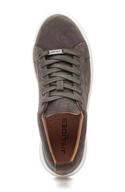 Shop J/slides Nyc Jslides Noca Platform Lace-up Sneaker In Cactus Suede