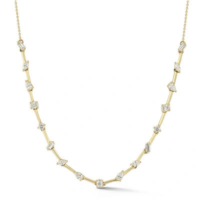 Shop Dana Rebecca Designs Alexa Jordyn Multi-shape Diamond Tennis Necklace In Yellow Gold
