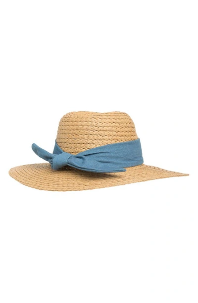 Shop Vince Camuto Lala Tie Band Panama Hat In Denim