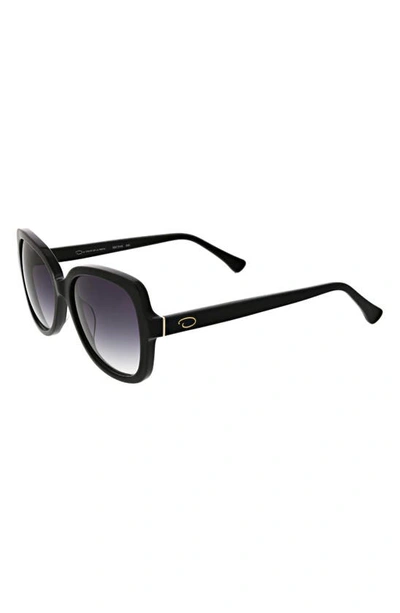 Shop Oscar De La Renta 54mm Butterfly Sunglasses In Black