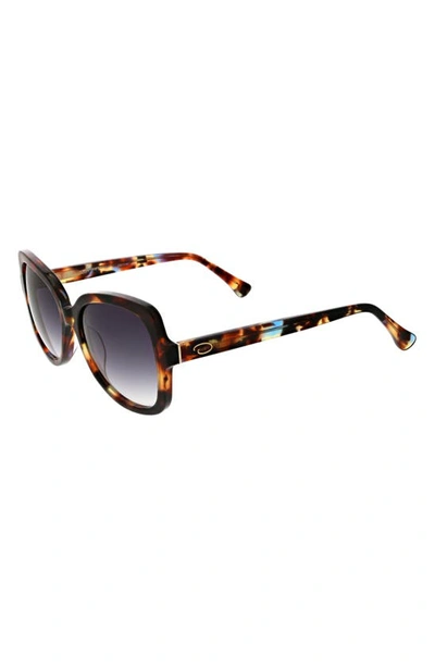 Shop Oscar De La Renta 54mm Butterfly Sunglasses In Blue Demi