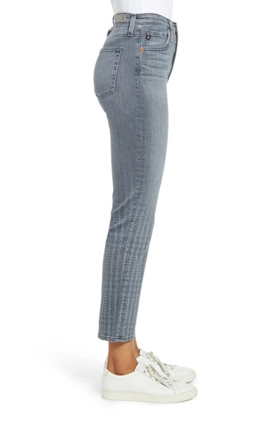 Shop Ag Isabelle Crop Jeans In Gray Light Plaid Ombre