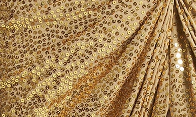 Michael Kors Sequin Jersey Pareo Skirt In 266 Dune