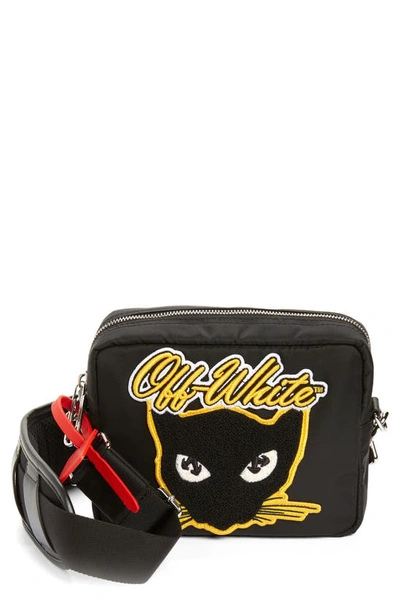 Shop Off-white Hardcore Cat Patch Camera Bag In Black Multi